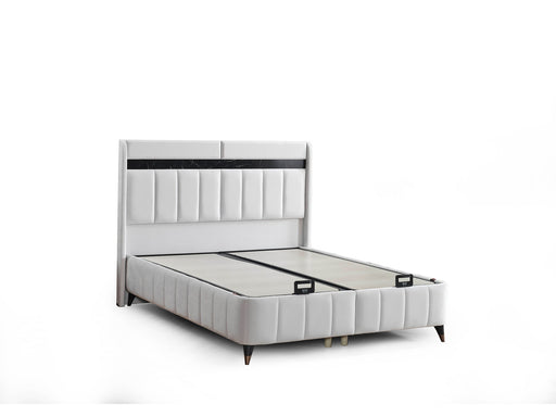 Asya Storage Bed With Headboard - Queen in Grey - 200-ELIF-ASY-150-EY393-SB