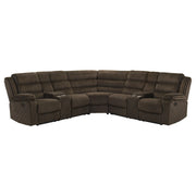 Atkinson Upholstered Reclining Sectional Sofa Chocolate - 601510