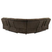 Atkinson Upholstered Reclining Sectional Sofa Chocolate - 601510