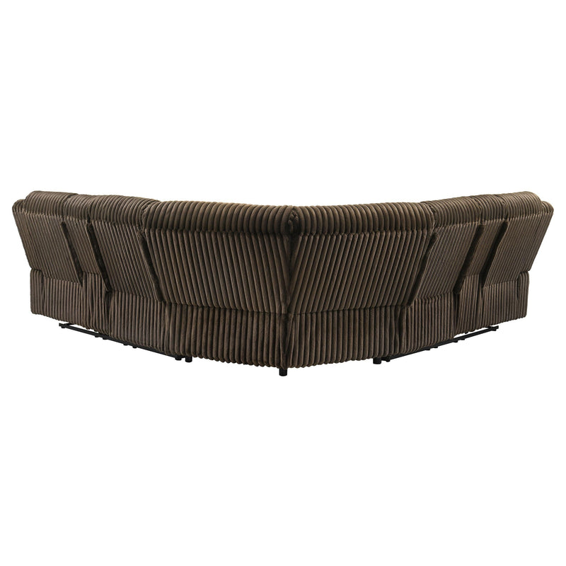 Atkinson Upholstered Reclining Sectional Sofa Chocolate - 601510