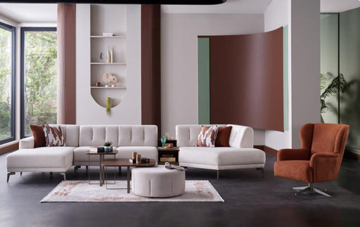 Atlanta Sectional Love Seat (Peru Cream) 3 Pieces - 15-ATL-203223-05-L