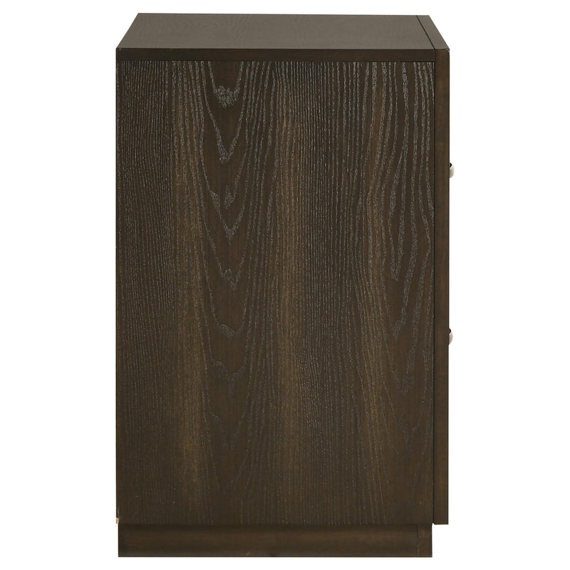 Atlas 2-drawer Bedroom Nightstand Bedside Table Dark Oak - 215972