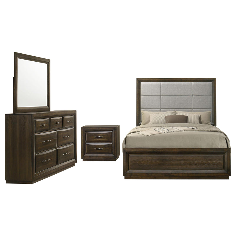 Atlas 4-piece Eastern King Bedroom Set Dark Oak - 215971KE-S4