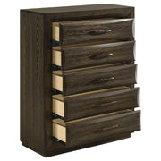 Atlas 5-drawer Bedroom Chest of Drawers Dark Oak - 215975