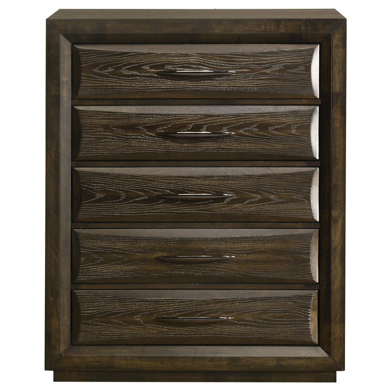 Atlas 5-drawer Bedroom Chest of Drawers Dark Oak - 215975