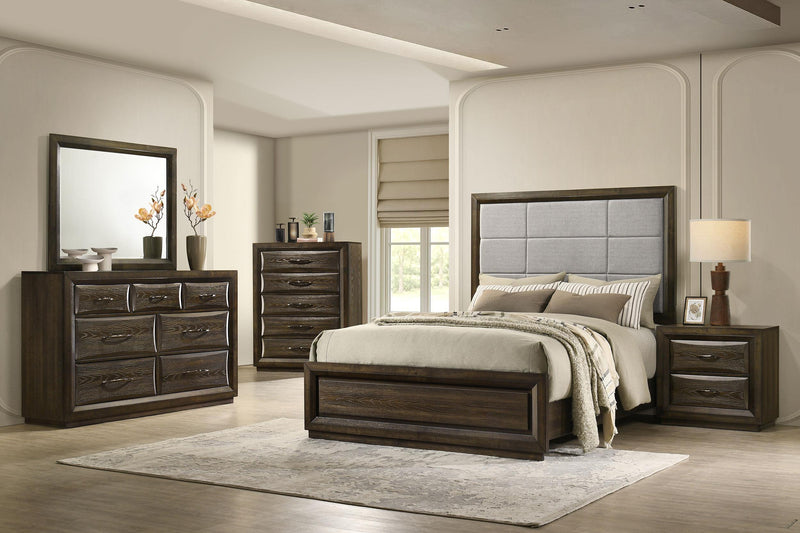 Atlas 7-drawer Bedroom Dresser and Mirror Set Dark Oak - 215973M