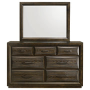 Atlas 7-drawer Bedroom Dresser and Mirror Set Dark Oak - 215973M