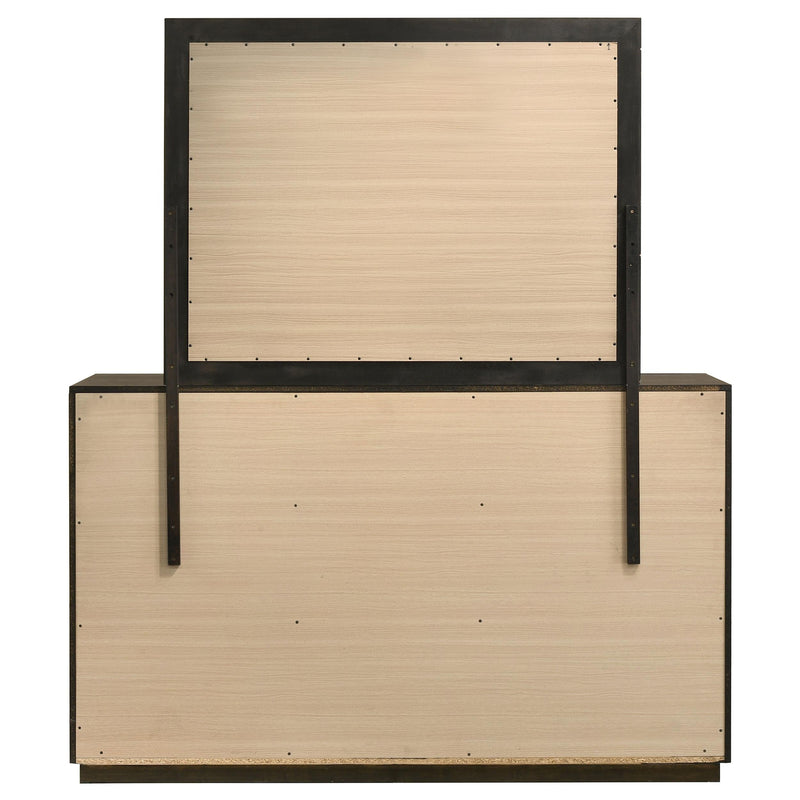 Atlas 7-drawer Bedroom Dresser and Mirror Set Dark Oak - 215973M