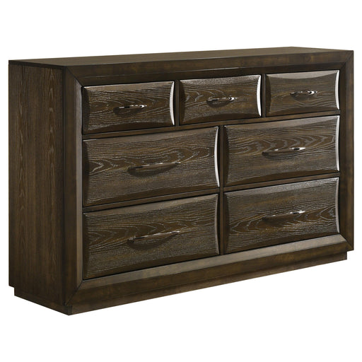 Atlas 7-drawer Bedroom Dresser Cabinet Dark Oak - 215973