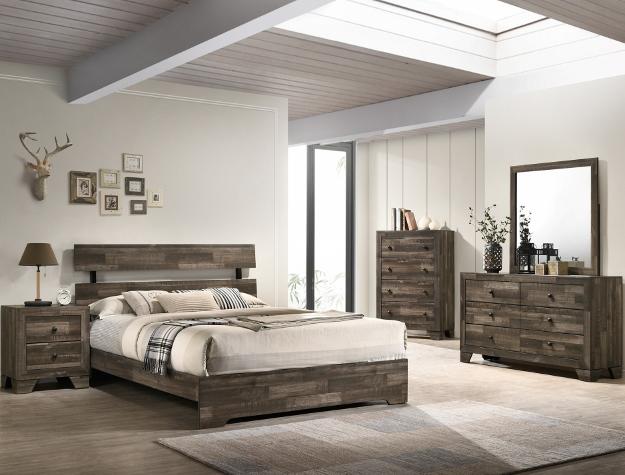 Atticus Brown King Panel Bed - Lara FurnitureKing Bed