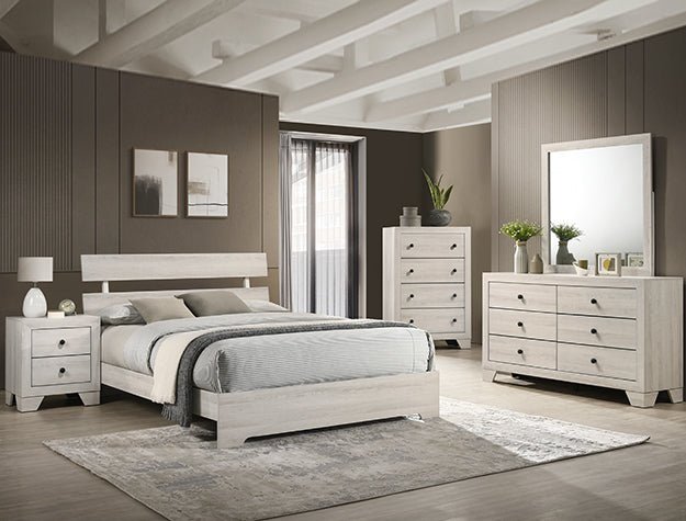 Atticus White Platform Bedroom Set - Lara FurnitureBedroom Set