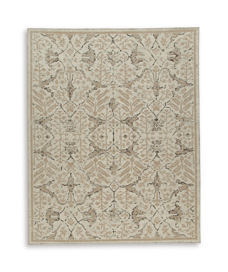 Audville Jute/Black/Ivory Large Rug - R408841