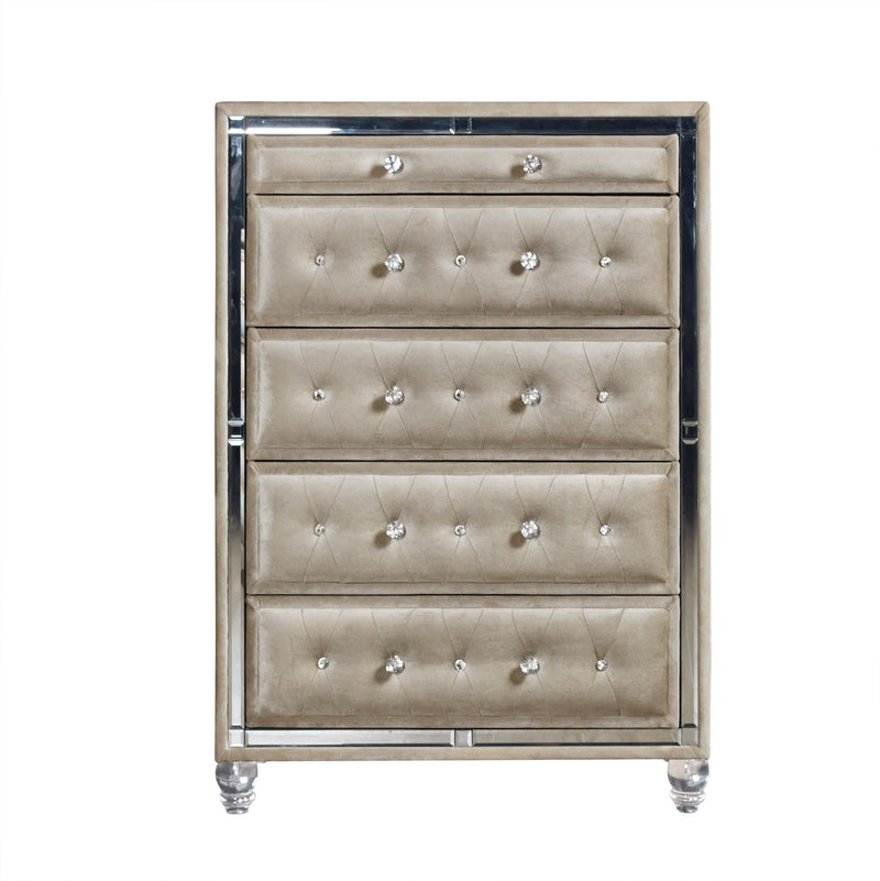Augusta - Beige King Bed, Dresser, Mirror, Chest, Nightstand - B223-KDMCN