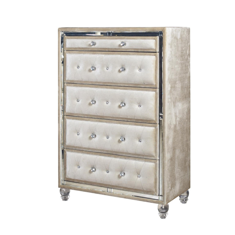 Augusta - Beige King Bed, Dresser, Mirror, Chest, Nightstand - B223-KDMCN