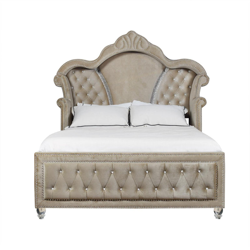 Augusta - Beige King Bed, Dresser, Mirror, Chest, Nightstand - B223-KDMCN