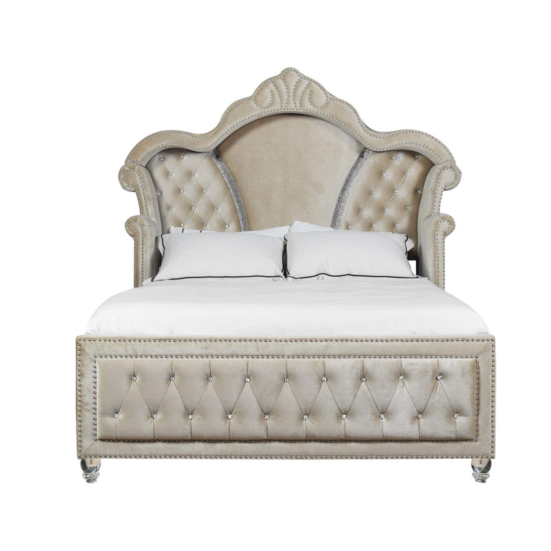 Augusta - Beige King Bed, Dresser, Mirror, Chest, Nightstand - B223-KDMCN