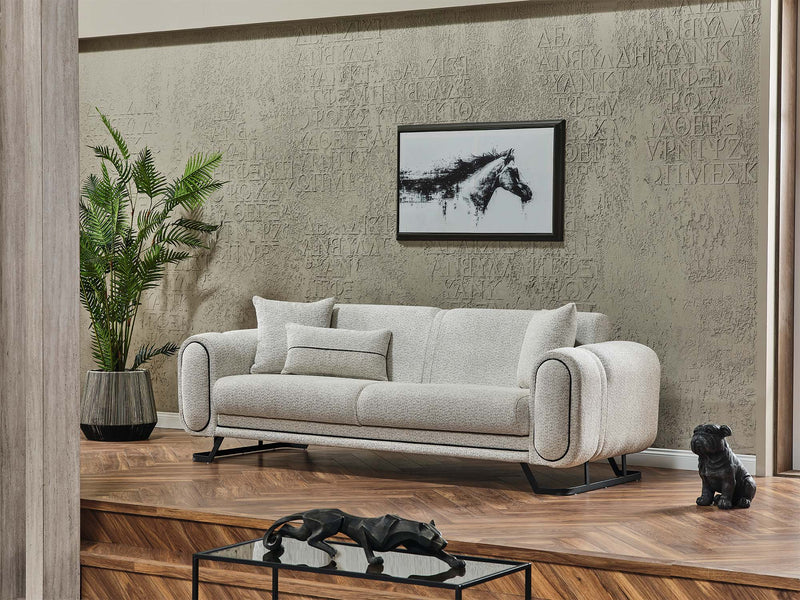 Aura Convertible Loveseat in Beige - 200-SER-AUR-PINAR07-2