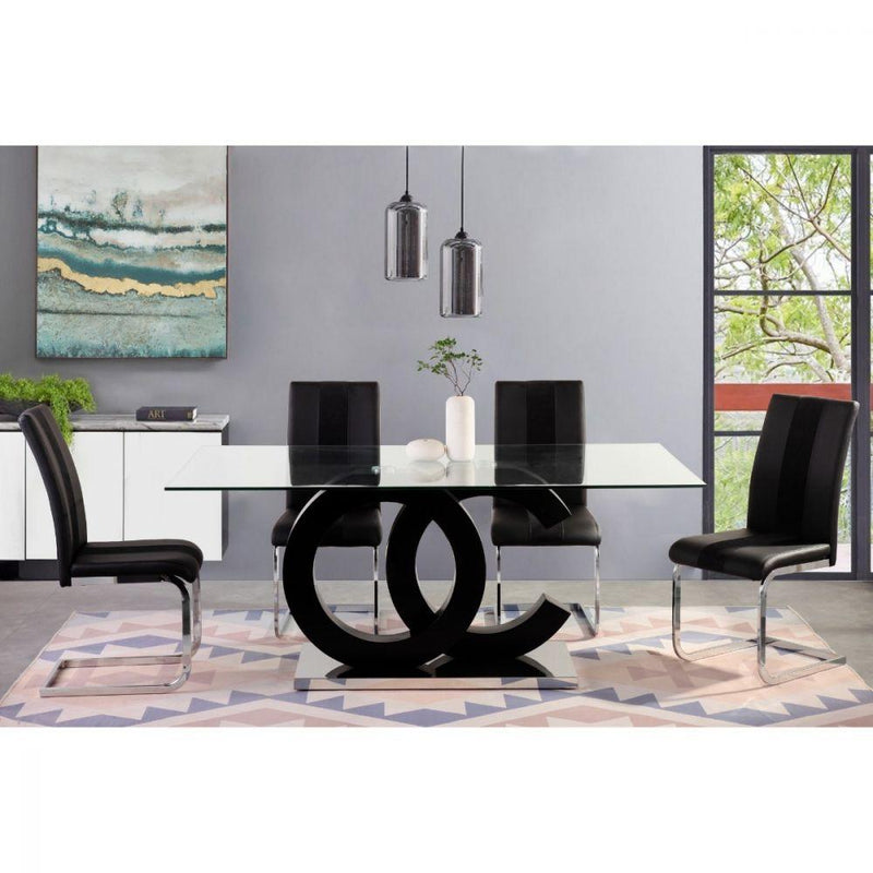 Aurora Black Dining Set - Lara FurnitureDining Room Set