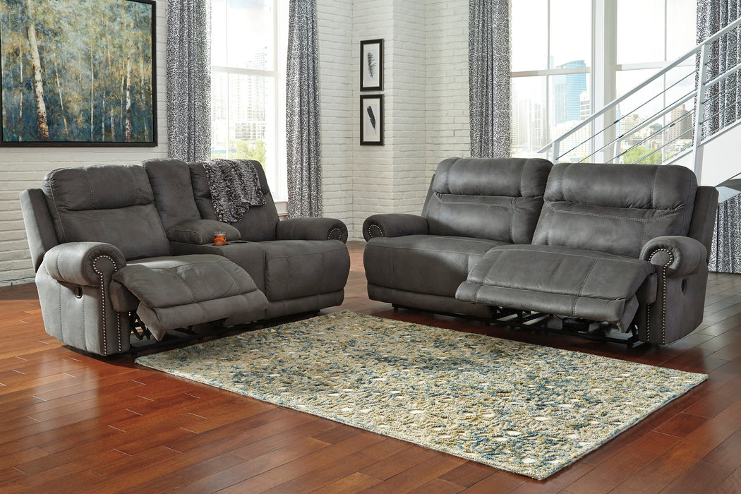 Austere Gray Reclining Living Room Set - Gate FurnitureReclining Living Room Set