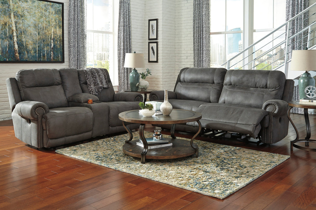 Austere Gray Reclining Living Room Set - Gate FurnitureReclining Living Room Set