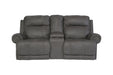 Austere Gray Reclining Loveseat with Console - Gate FurnitureLoveseat