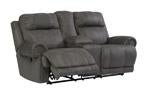 Austere Gray Reclining Loveseat with Console - Gate FurnitureLoveseat