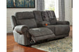 Austere Gray Reclining Loveseat with Console - Gate FurnitureLoveseat