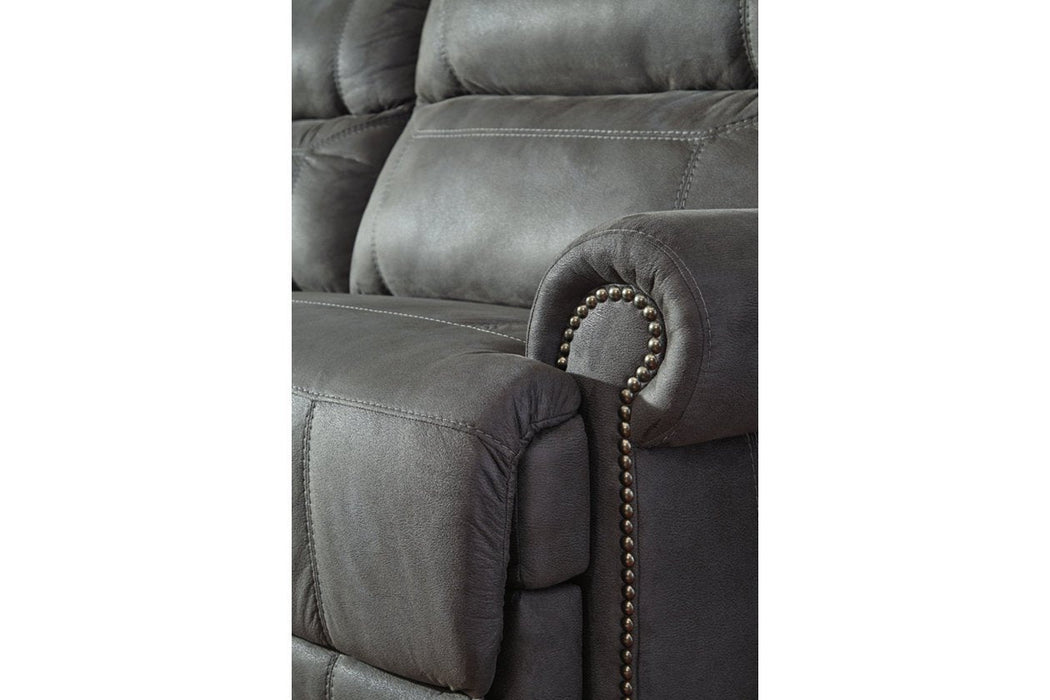 Austere Gray Reclining Sofa - Gate FurnitureReclining Sofa