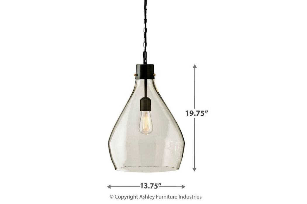 Avalbane Clear/Gray Pendant Light - Gate FurniturePendant