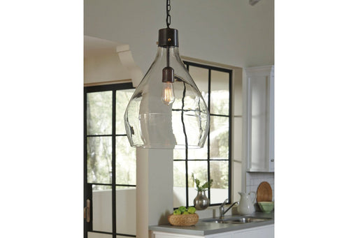 Avalbane Clear/Gray Pendant Light - Gate FurniturePendant
