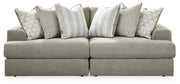 Avaliyah Ash 2-Piece Sectional with Ottoman from Ashley - Lara Furniture