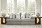 Avaliyah Ash 2-Piece Sectional with Ottoman from Ashley - Lara Furniture