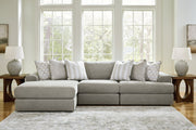 Avaliyah Ash 3-Piece Sectional with Ottoman from Ashley - Lara Furniture