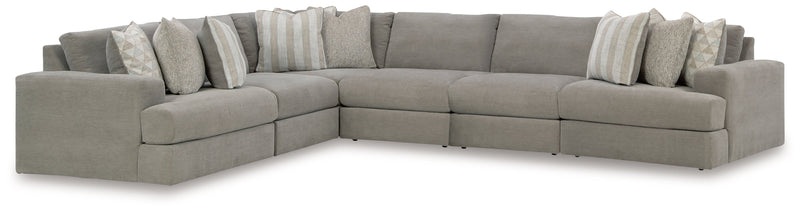 Avaliyah Ash 6-Piece Sectional with Ottoman from Ashley - Lara Furniture