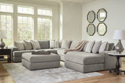 Avaliyah Ash 6-Piece Sectional with Ottoman from Ashley - Lara Furniture
