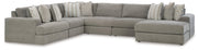 Avaliyah Ash 6-Piece Sectional with Ottoman from Ashley - Lara Furniture