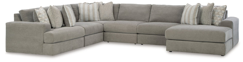 Avaliyah Ash 6-Piece Sectional with Ottoman from Ashley - Lara Furniture