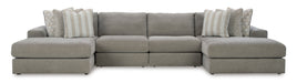 Avaliyah Ash 4 - Piece Double Chaise Sectional - Gate FurnitureSectional