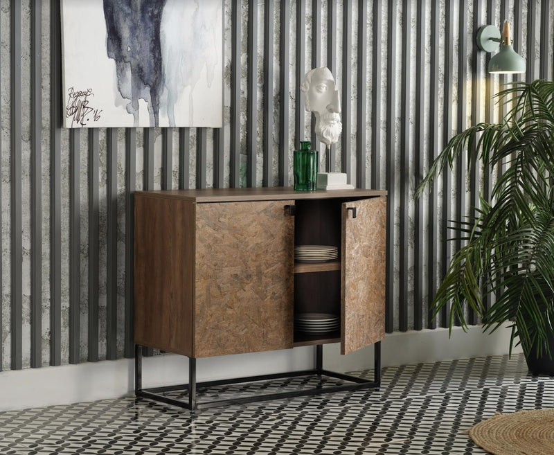 Avenir 2 Door Console (Lexington/ Xelio Oak) 1 Piece - Lara FurnitureCabinet