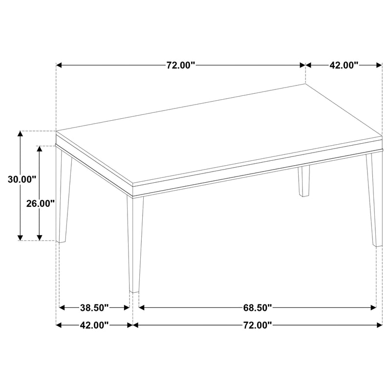 Averill 7-piece White Marble Top Dining Set Tan and Coffee Bean - 121291-S7T