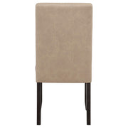 Averill Faux Leatherette Upholstered Dining Side Chair Tan (Set of 2) - 121292TAN