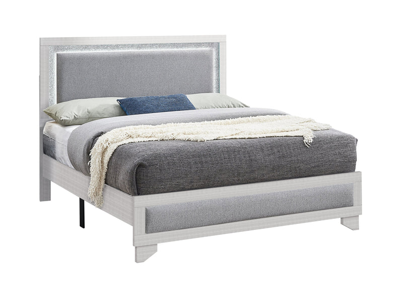 Aya White  King Bed - AYA-WT-K-BED