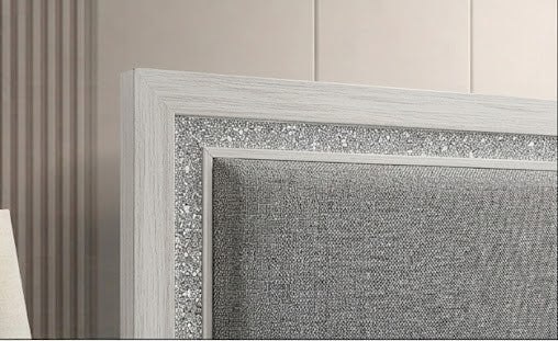 Aya White  Queen Bed - AYA-WT-Q-BED