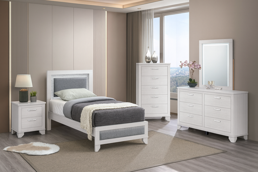 Aya White  Twin 4 Piece - AYA-WT-T-4PC