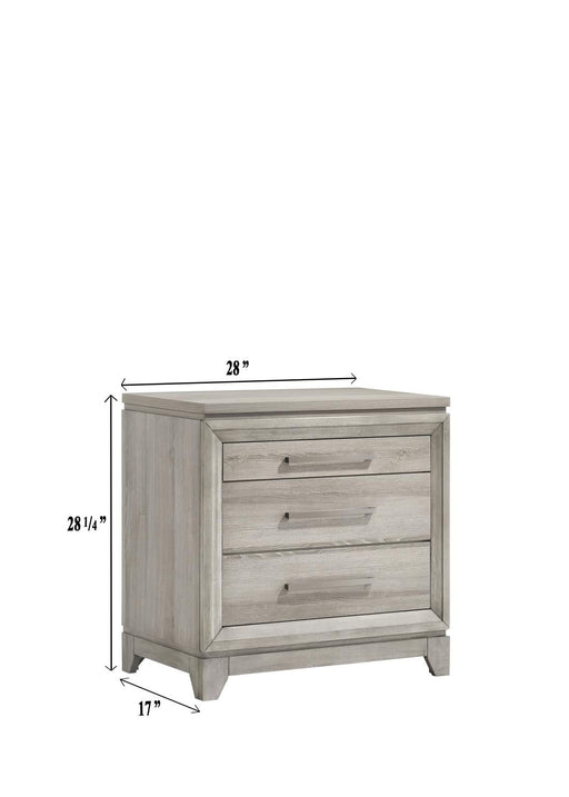 Azteria - 3 Drawers Gray Nightstand - B336-N