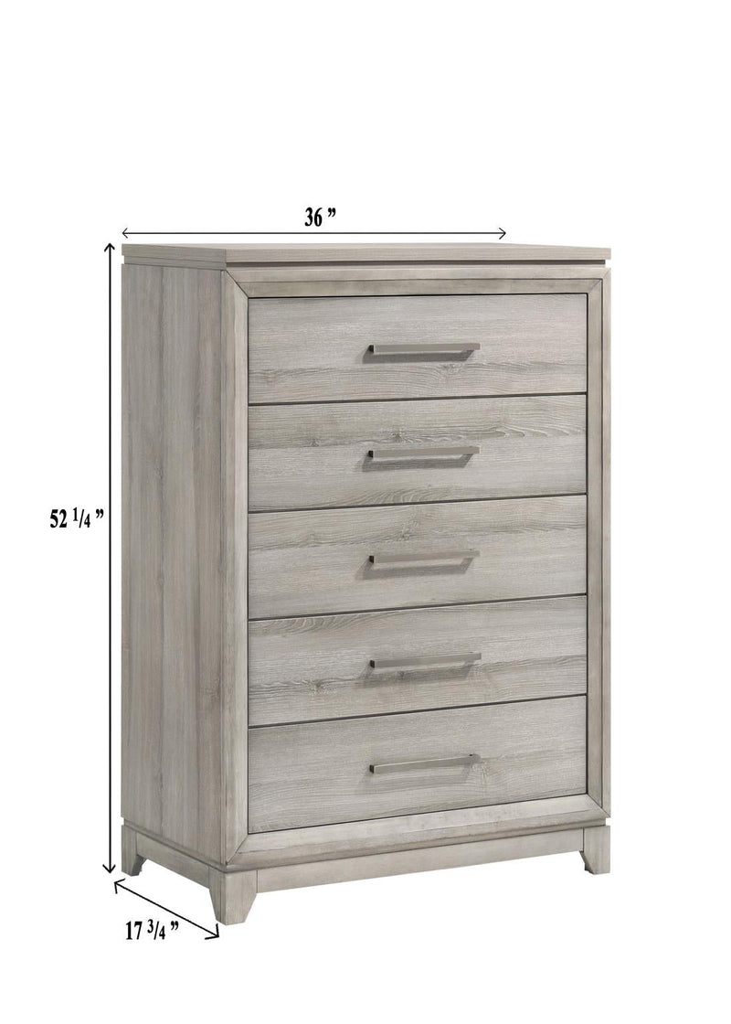 Azteria - 5 Drawers Gray Chest - B336-C