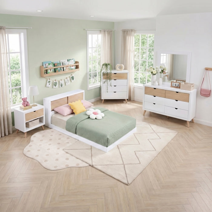 B2012BCF-1* (3) Full Bookcase Platform Bed - B2012BCF-1*