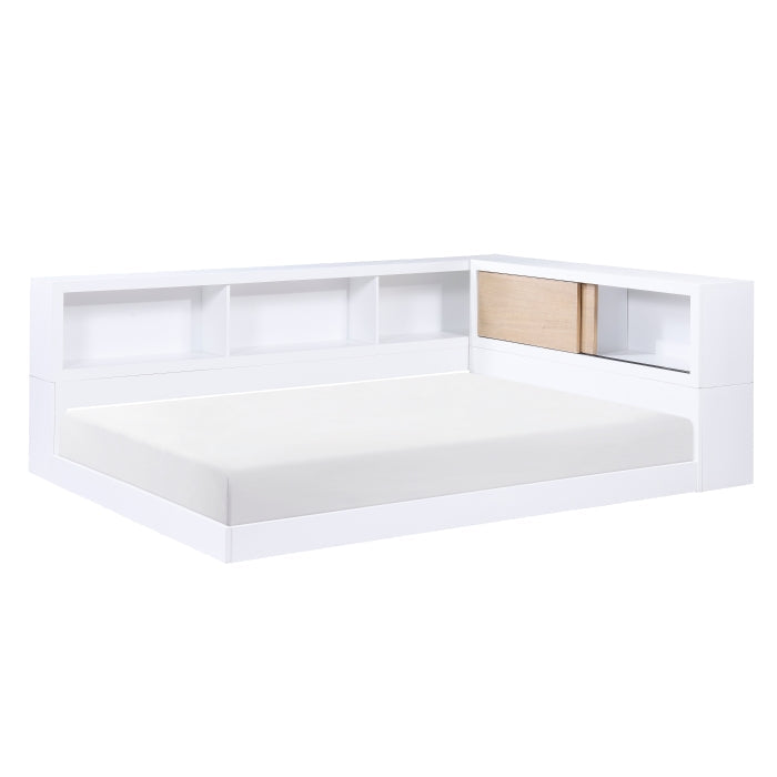 B2012BCF-1BC* (4) Full Bookcase Corner Platform Bed - B2012BCF-1BC*