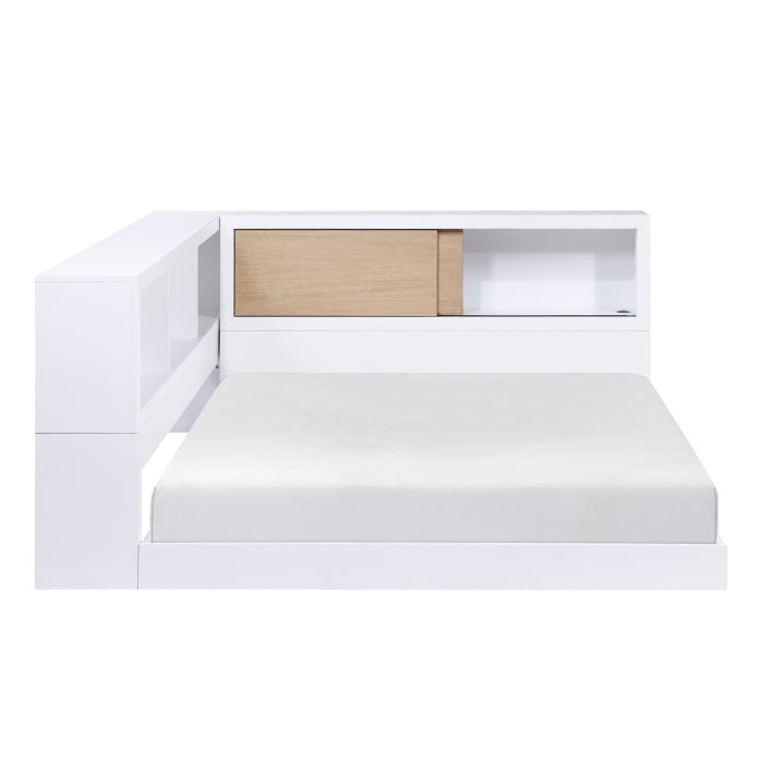 B2012BCF-1BC* (4) Full Bookcase Corner Platform Bed - B2012BCF-1BC*