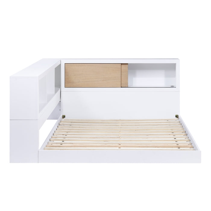 B2012BCF-1BC* (4) Full Bookcase Corner Platform Bed - B2012BCF-1BC*